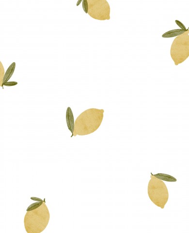 French Terry a lemon pattern on a white background