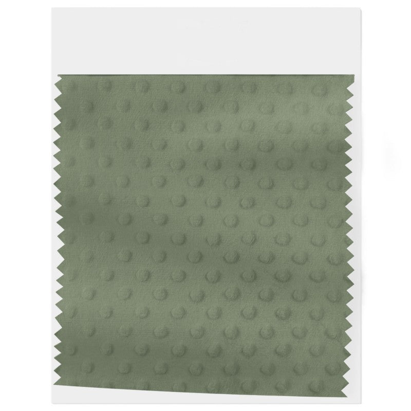 Plush Minky Dotted: Moss Green