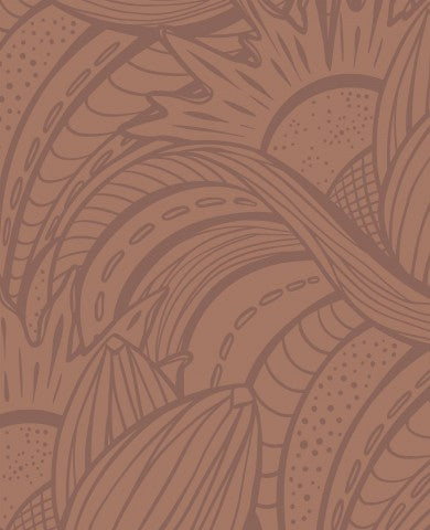 Satin cotton a brown and beige background with an abstract design