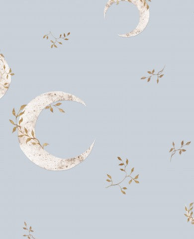 Panama eine nahtlose Tapete mit Halbmond und Blättern