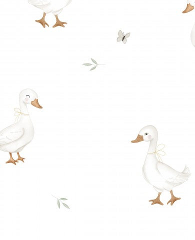 Canvas Baumwolle Naturgänse WEISS - Weiche und weiches Baumwollcanvas in weiß, ideal für nähere Produkte wie Tischdecken, Taschentücher oder Kleidung.