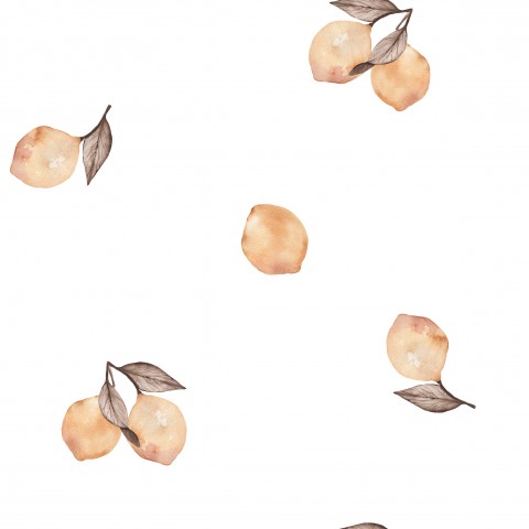 French Terry Watercolor Lemons