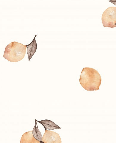 Waterproof fabric pattern of lemons on a white background
