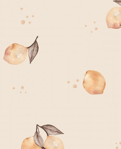 Panama a watercolor pattern with lemons and leaves