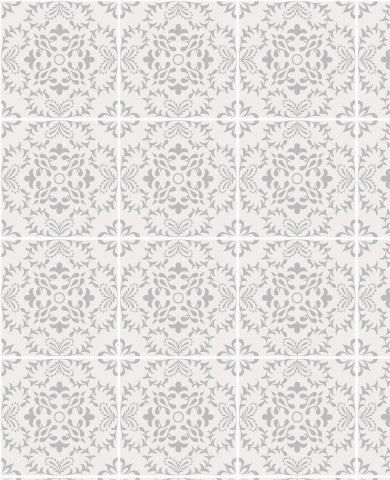 Motif en mousseline gris et blanc