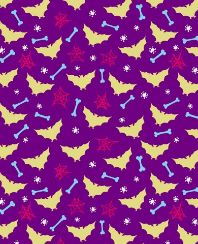 Zieh dich in Halloween-Atmosphäre ein! Niedliche gelbe Fledermäuse aus Canvas-Baumwolle - perfekte Stoffmeterware für dein nähsches Projekt!