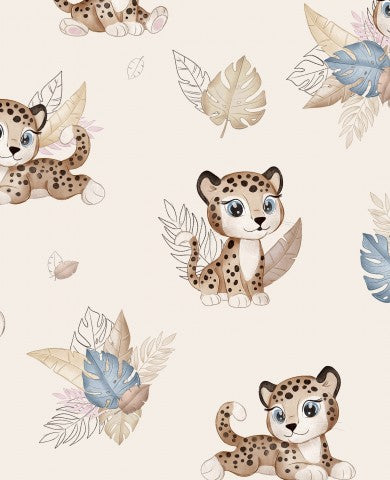 Jersey carino leopardo e foglie