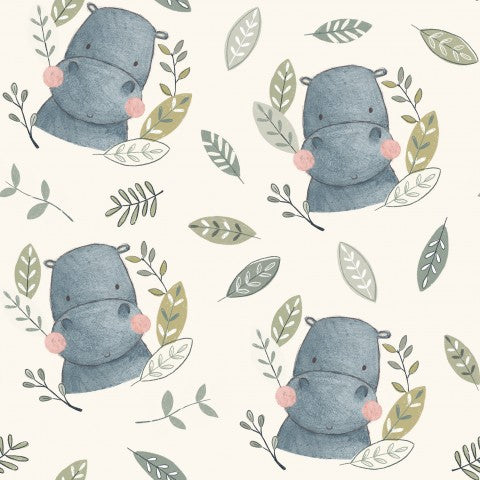 Jersey hippos and leaves on it