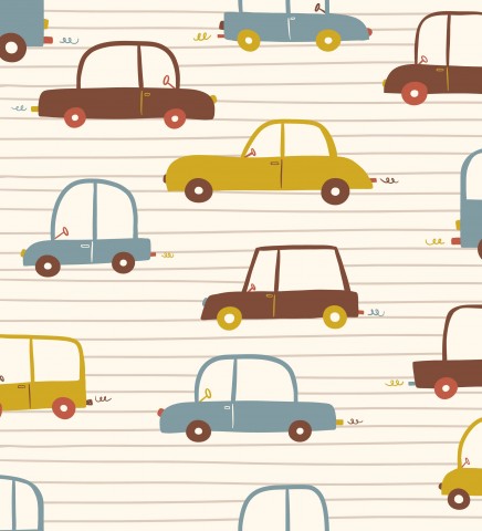 Muslinbilar på randig bakgrund