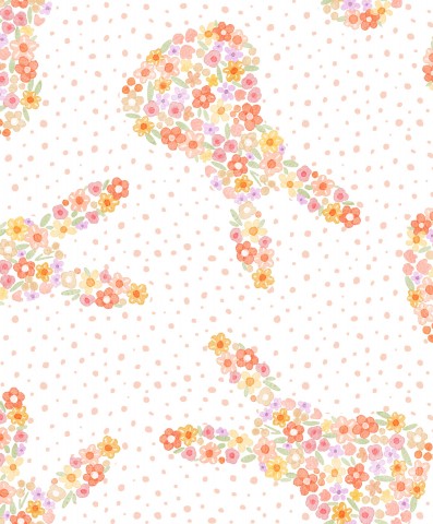 Muslin flowers and dots