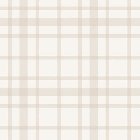 Rib Jersey, et hvidt og beige ternet tapet