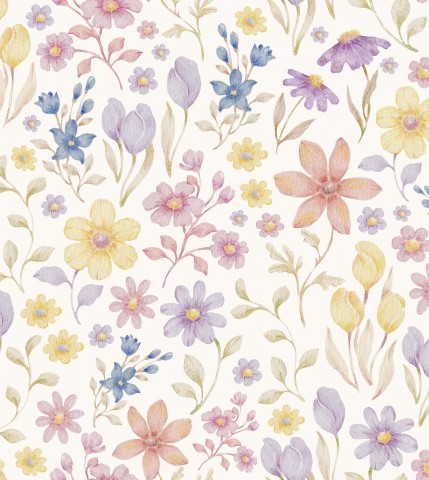 Wasserdichter Stoff Blumenmuster in Pastellfarben