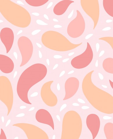 Peachfarbenne Print auf Baumwollcanvas - Paisley-Muster für deine nächste nähanlage, ideal für strawberrygirl-ähnliche Kreationen - 100% Baumwolle, Meterware,