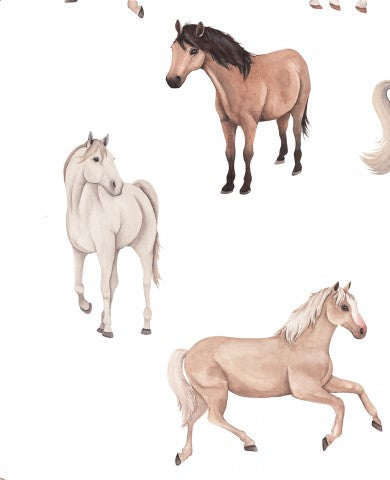 Hvidt bomuldsstof til dit næste syprojekt: Canvas Cotton Horse White - 100% naturlig bomuld, ideel til syning af tøj, tasker og A