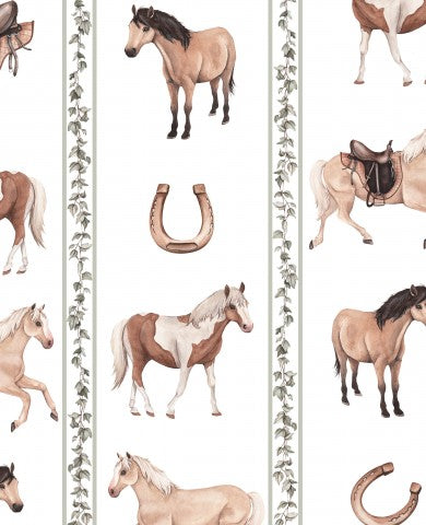 Muslinhästar på den