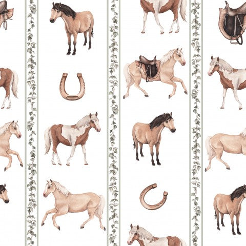 Muslin horses and horseshoes