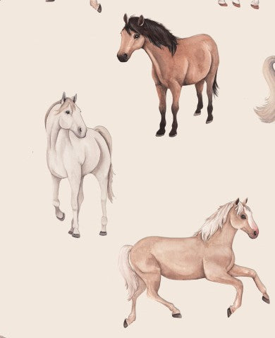 Jersey horse pattern on beige background