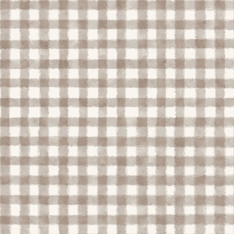 Jersey a brown and white checked fabric