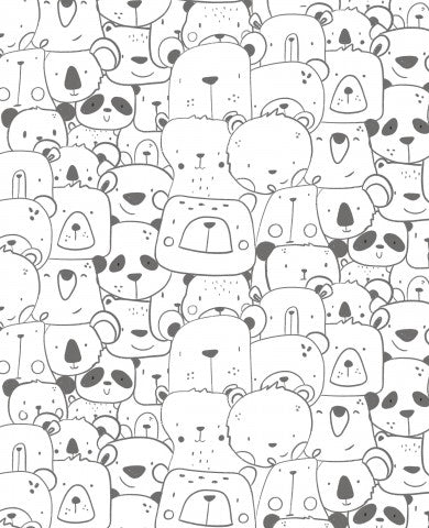 Musselin einen nahtlosen Teddybär-Muster-Hintergrundvektor