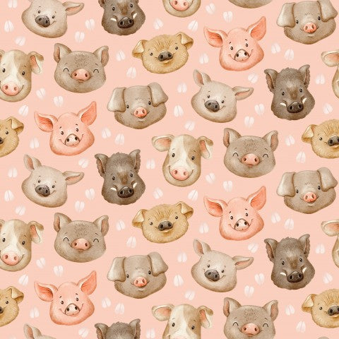 Simpatici animali in mussola su sfondo rosa