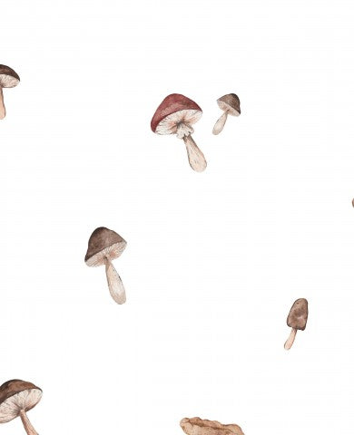 Waterproof fabric watercolor mushrooms