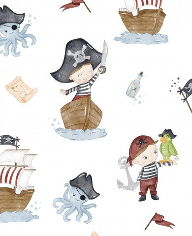 Waterproof fabric pirates and sea creatures