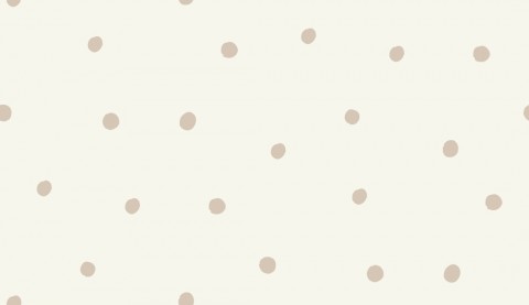 Muslin a wallpaper with white and beige polka dot pattern