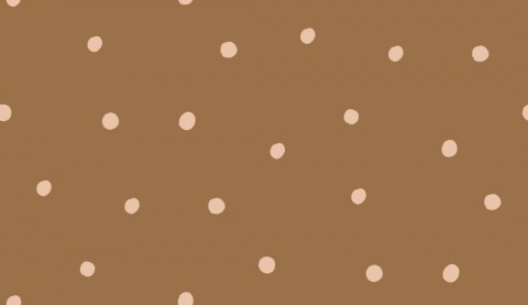 French Terry à motif à pois marron-beige