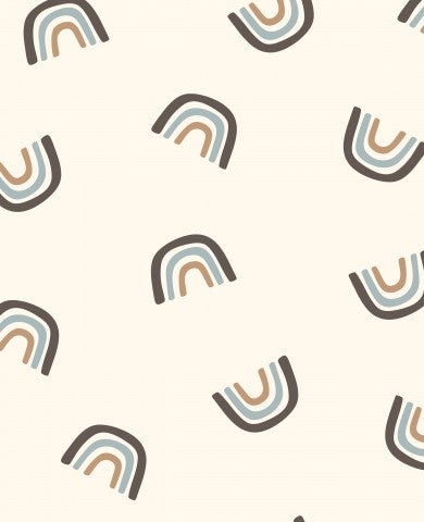 Muslin with a rainbow on it