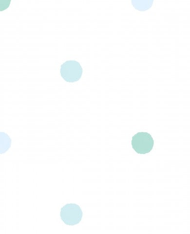 French Terry a wallpaper with a white and blue polka dot pattern