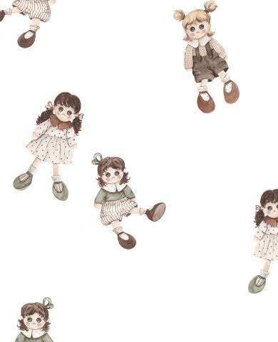 Panama dolls on a white background