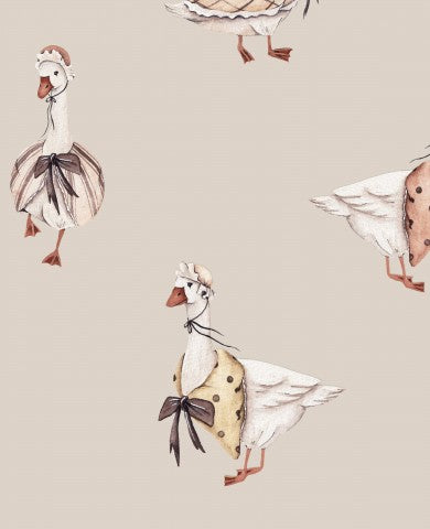French Terry Aquarellgänsen