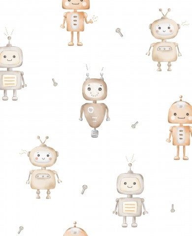 Satin cotton cute robots