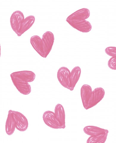 Waterproof fabric a group of pink hearts on a white background