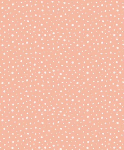 Waterproof fabric with a pink and white polka dot background