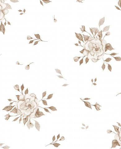 satin cotton flowers on white background