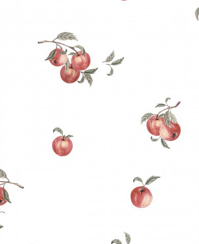 Fascino naturale con stile moderno: Canvas Cotton Red Apples bianco - tessuto unico per i tuoi prossimi progetti di cucito