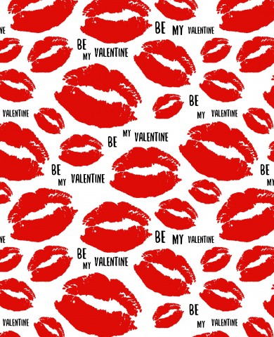 SoftShell Valentine's Day pattern with red lips