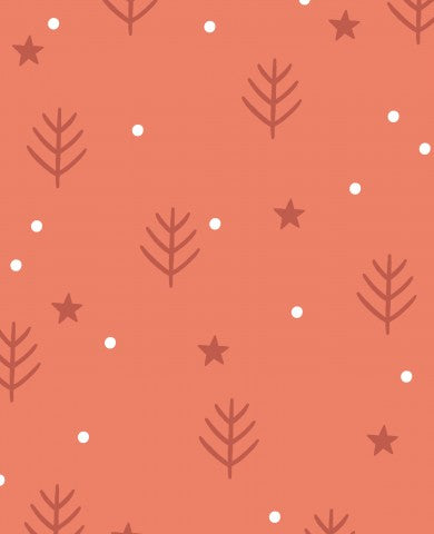 Weihnachtszauber für deine Dekoration - Roter Weihnachtsbaum-Stoff in Baumwolle, 100% natürliche Fiber Qualität, ideal für Nähereien und Handwerker, 100cm brei