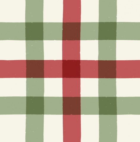 Tessuto impermeabile con motivo a quadri nei colori rosso, verde e bianco