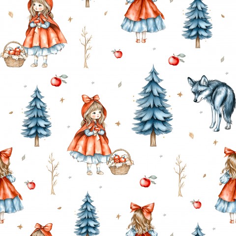 Muslin Little Red Riding Hood and Wolf