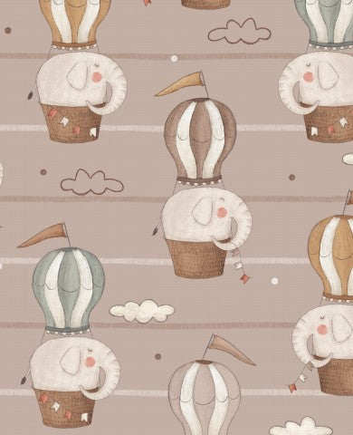 Waterproof fabric elephants and hot air balloons