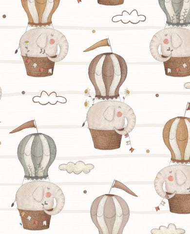 Muslin elephants and hot air balloons