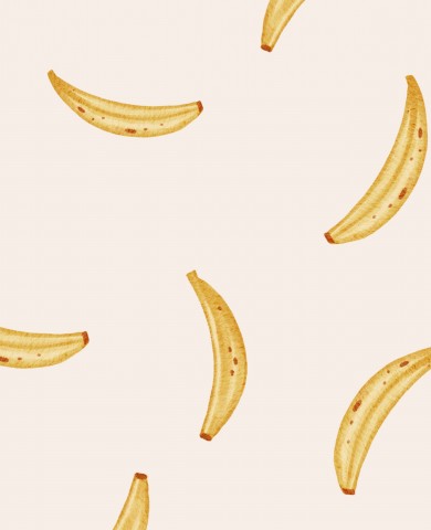 SoftShell banana pattern on beige background