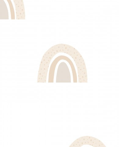 Waterproof fabric with a rainbow on a white background