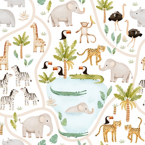 Waterproof fabric animals and plants