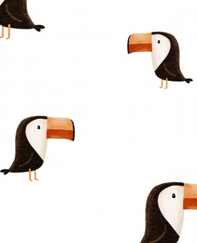 SoftShell een toekanpatroon op een witte achtergrond