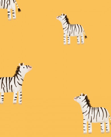 Panama a group of zebras on a yellow background