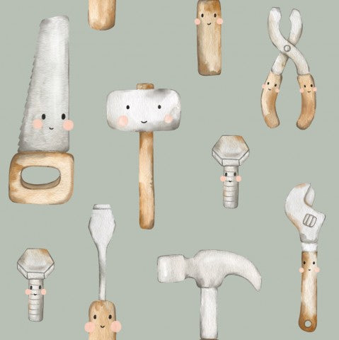 Puut inspiroivat - puuvilla luo! Salvianväristä kangasta ompeluun ja vaatteiden valmistukseen eri väreissä. Puuvillaa, myydään metritavarana, Happy Tools!