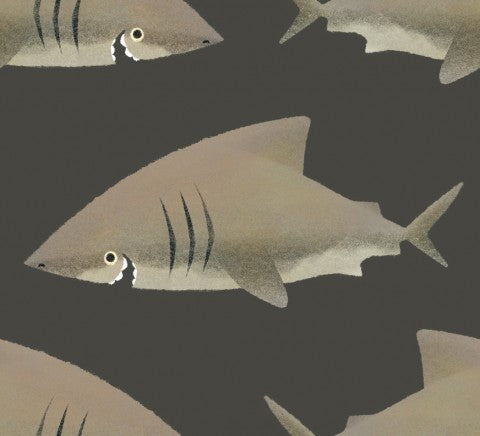 Hochwertige Baumwolle für Ihr nächstes Projekt - Canvas Baumwolle Sand Tiger Shark brown! Natürlich 100% Baumwolle, ideal zum Nähen von Tischdecken, Taschen un